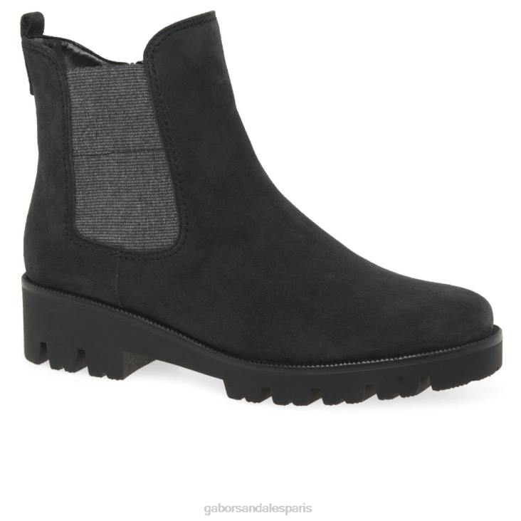 femmes Gabor daim gris foncé bottines chelsea newport chaussure 4LHL210