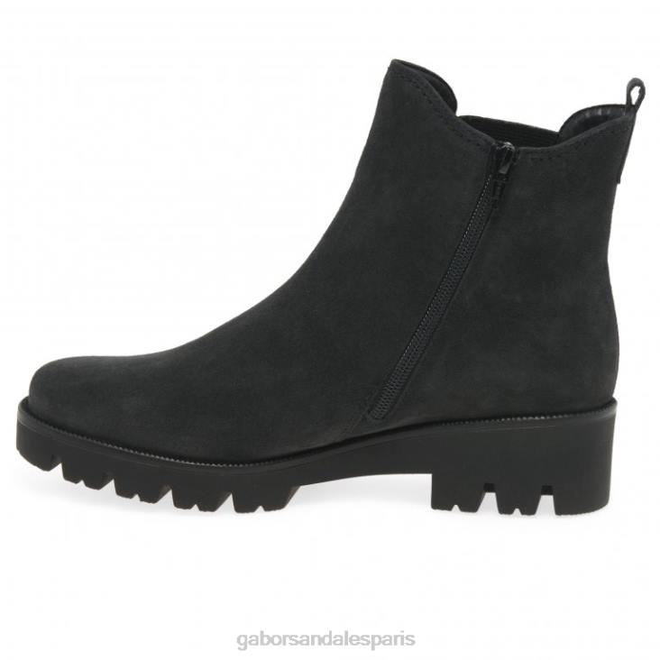 femmes Gabor daim gris foncé bottines chelsea newport chaussure 4LHL210