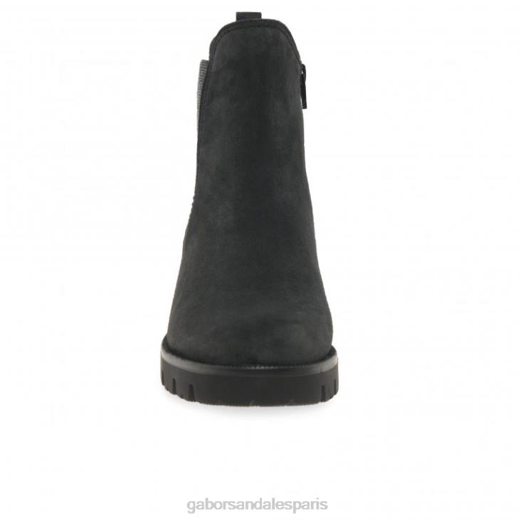femmes Gabor daim gris foncé bottines chelsea newport chaussure 4LHL210