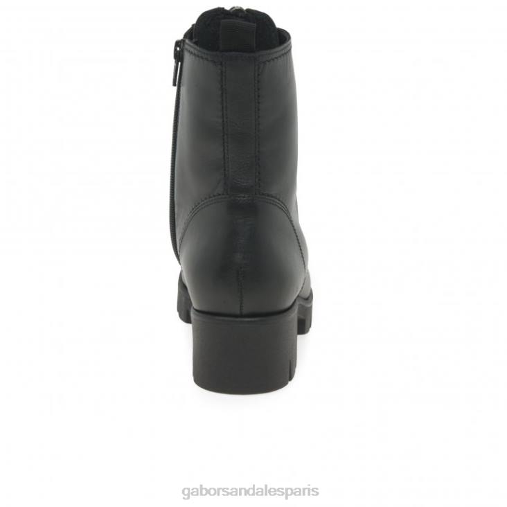 femmes Gabor Cuir noir bottines plaisanteries chaussure 4LHL257