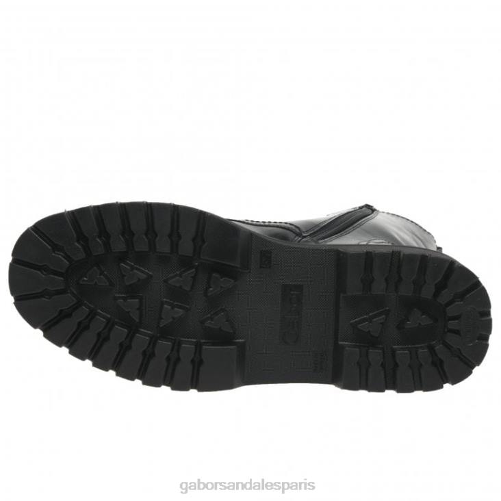 femmes Gabor noir bottes militaires de Gênes chaussure 4LHL234
