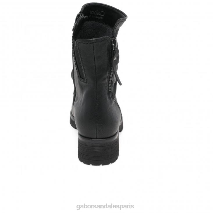femmes Gabor noir bottes motard zola chaussure 4LHL201