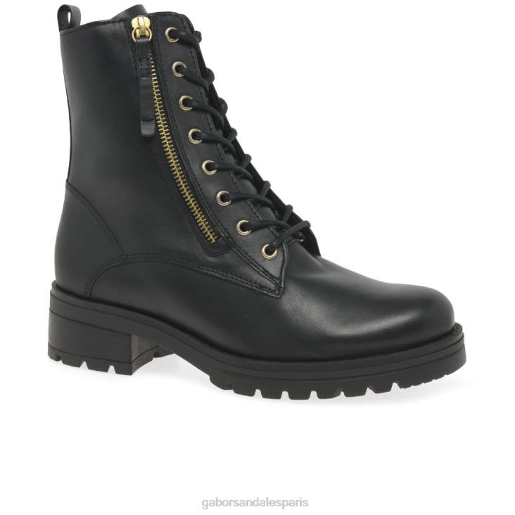 femmes Gabor noir servir des bottes de motard chaussure 4LHL253