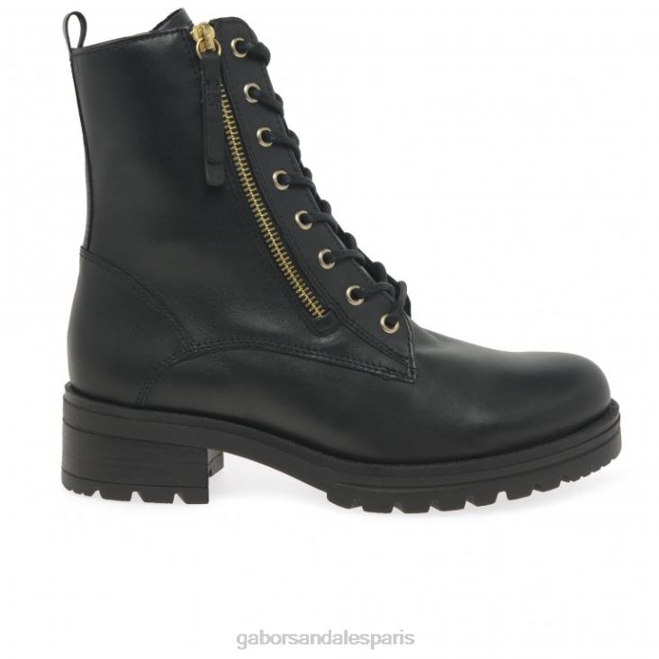 femmes Gabor noir servir des bottes de motard chaussure 4LHL253