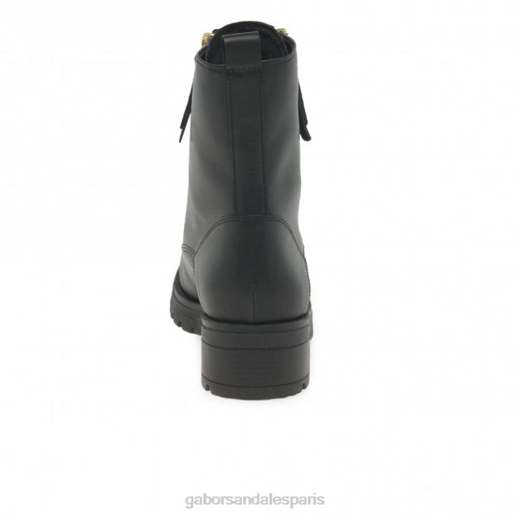 femmes Gabor noir servir des bottes de motard chaussure 4LHL253