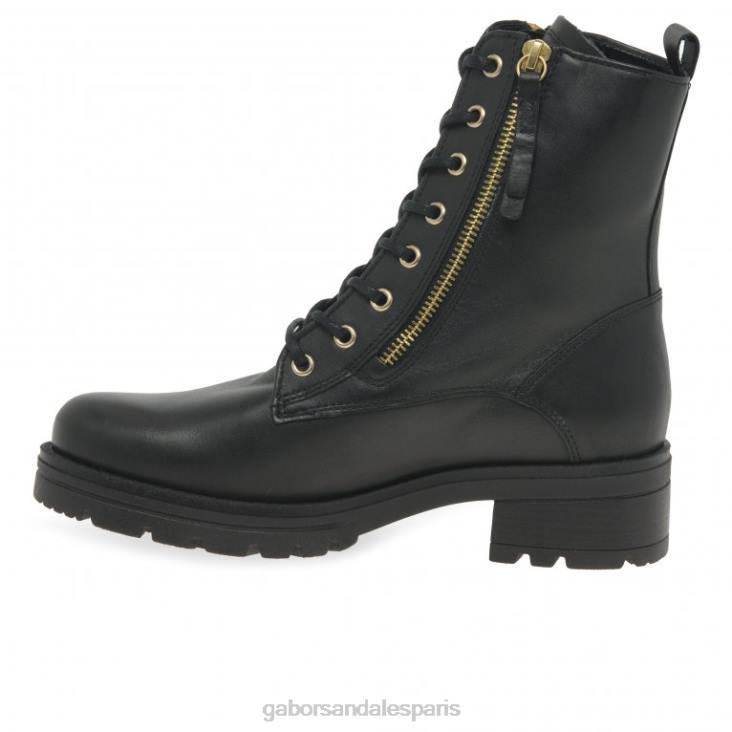femmes Gabor noir servir des bottes de motard chaussure 4LHL253
