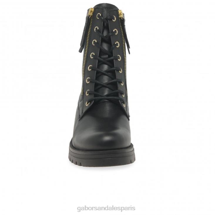 femmes Gabor noir servir des bottes de motard chaussure 4LHL253