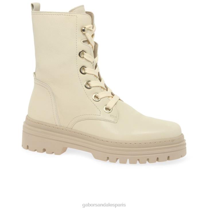 femmes Gabor panna bottes militaires de Gênes chaussure 4LHL233