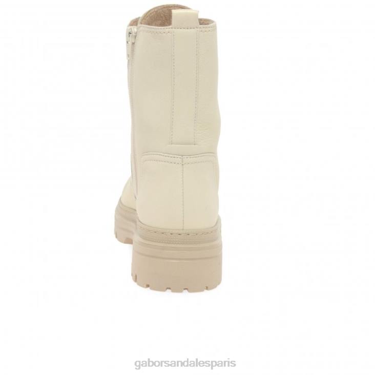 femmes Gabor panna bottes militaires de Gênes chaussure 4LHL233