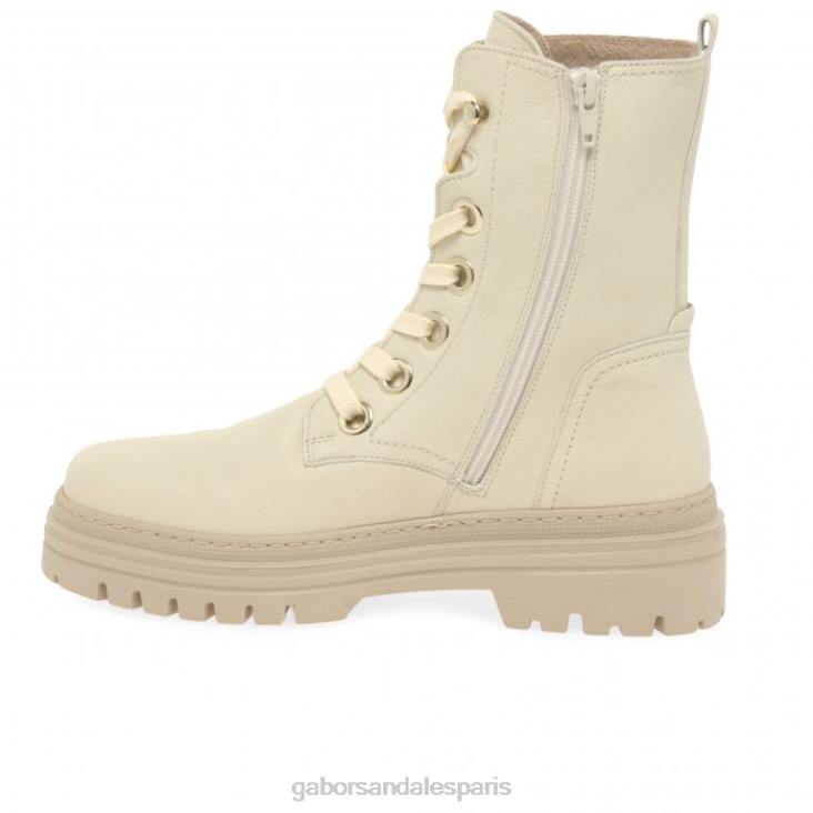 femmes Gabor panna bottes militaires de Gênes chaussure 4LHL233