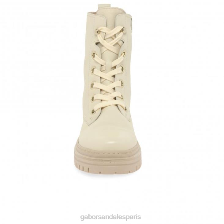 femmes Gabor panna bottes militaires de Gênes chaussure 4LHL233