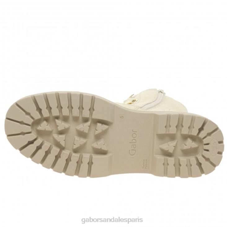femmes Gabor panna bottes militaires de Gênes chaussure 4LHL233