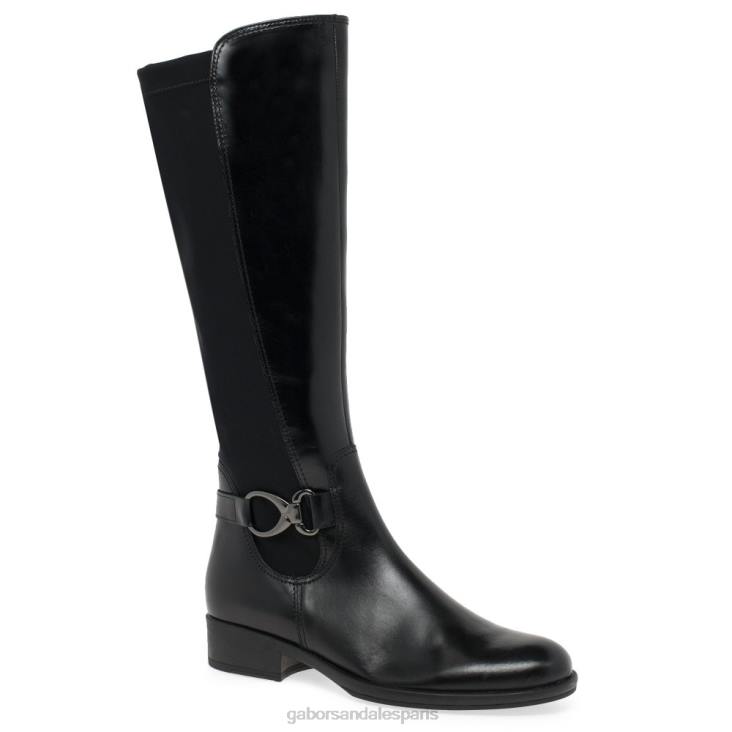 femmes Gabor Cuir noir bottes hautes abia chaussure 4LHL272