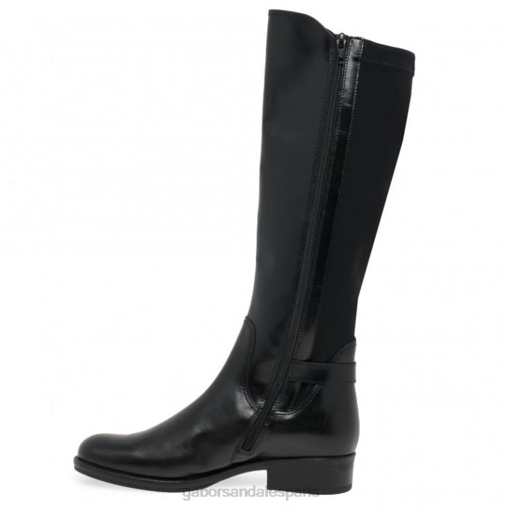femmes Gabor Cuir noir bottes hautes abia chaussure 4LHL272