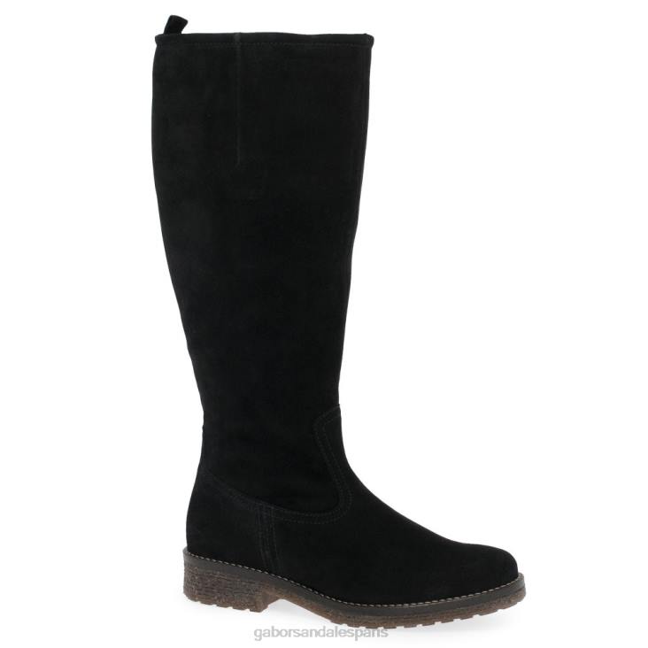 femmes Gabor Suède noir bottes meir l hauteur genou chaussure 4LHL278