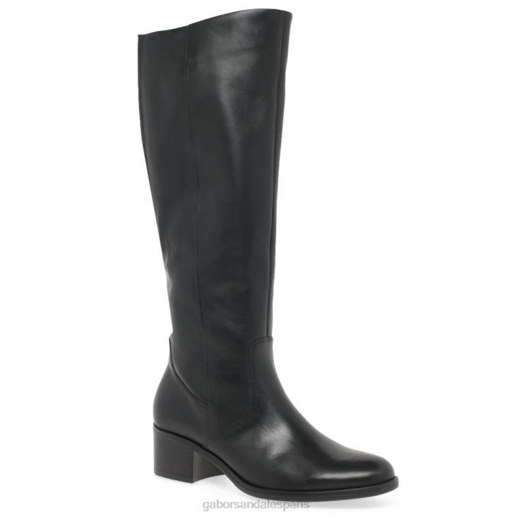 femmes Gabor noir bottes isla m hauteur genou chaussure 4LHL277