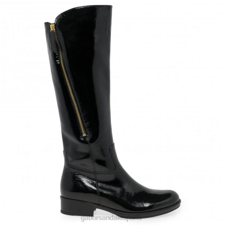femmes Gabor vernis noir bottes hautes adelina chaussure 4LHL281