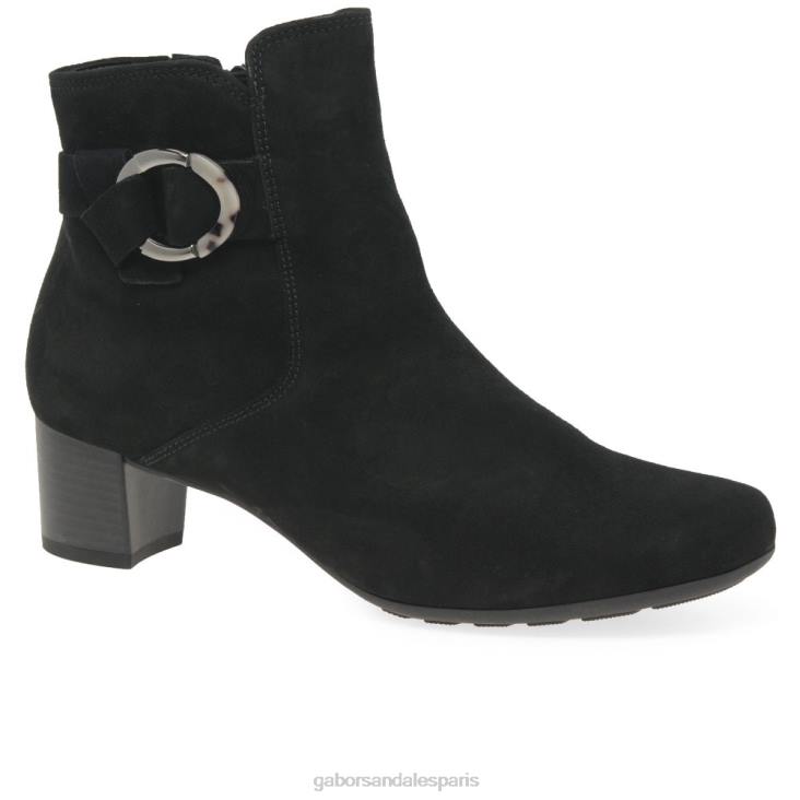 femmes Gabor Suède noir bottines en chanvre chaussure 4LHL202
