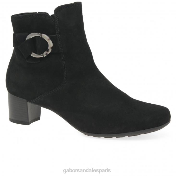 femmes Gabor Suède noir bottines en chanvre chaussure 4LHL202