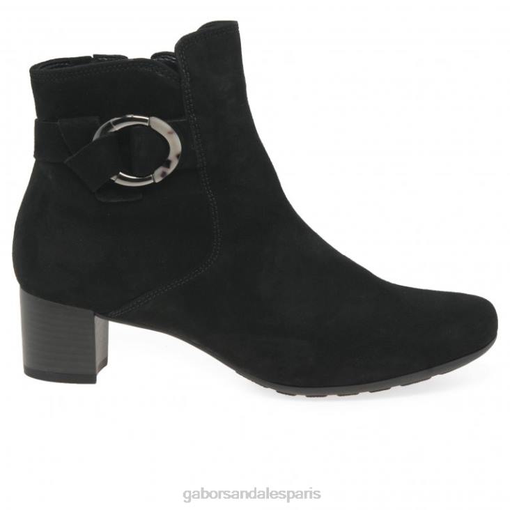 femmes Gabor Suède noir bottines en chanvre chaussure 4LHL202