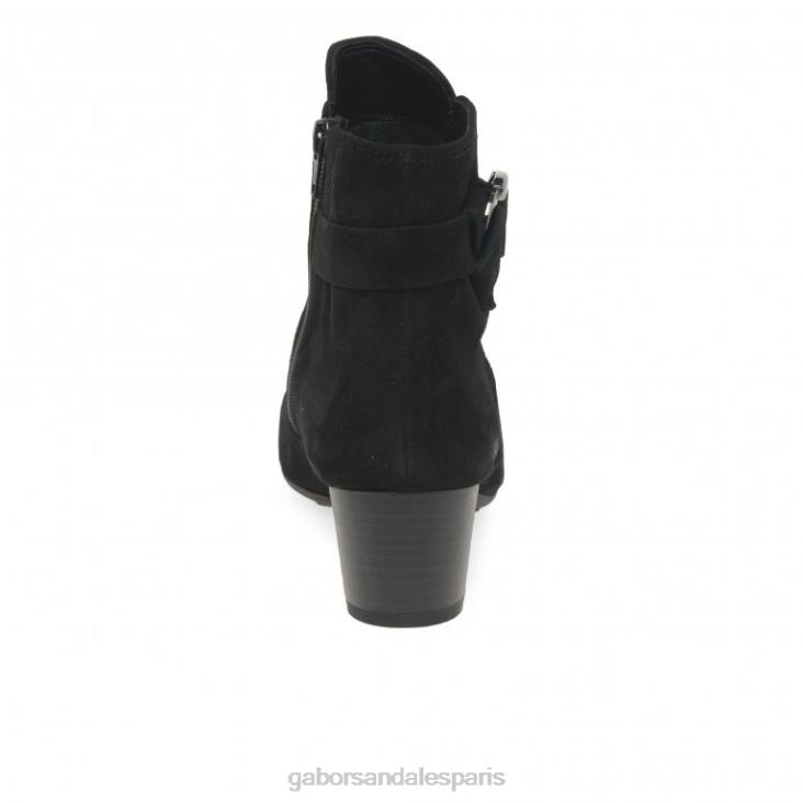 femmes Gabor Suède noir bottines en chanvre chaussure 4LHL202