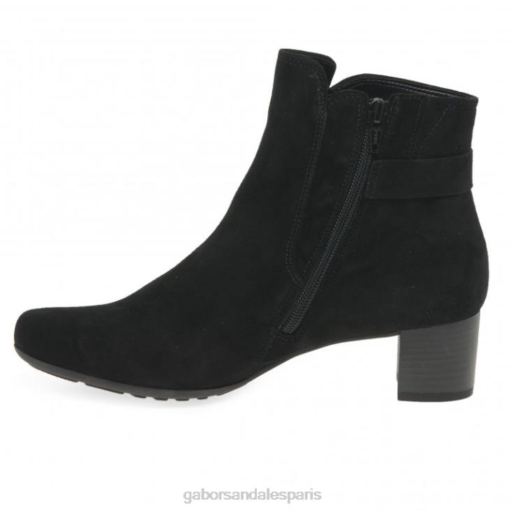 femmes Gabor Suède noir bottines en chanvre chaussure 4LHL202