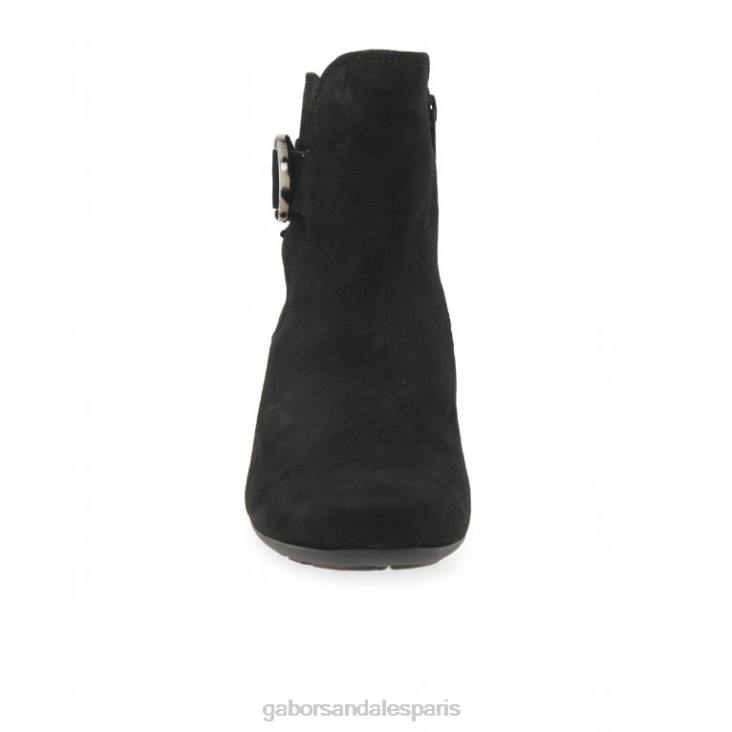 femmes Gabor Suède noir bottines en chanvre chaussure 4LHL202