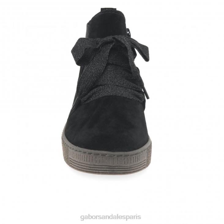 femmes Gabor Suède noir bottines lance chaussure 4LHL230