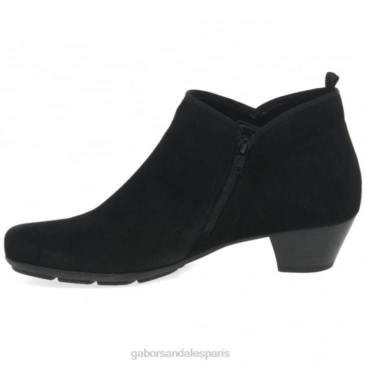 femmes Gabor Suède noir bottines trudy chaussure 4LHL196