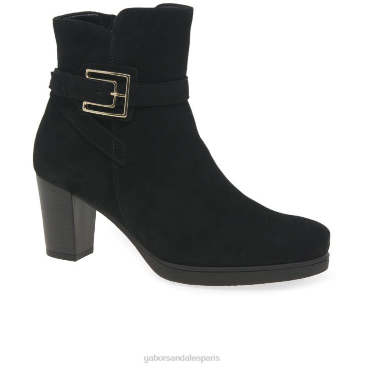 femmes Gabor Suède noir bottines vaad chaussure 4LHL194