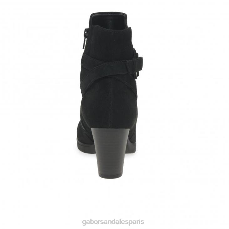 femmes Gabor Suède noir bottines vaad chaussure 4LHL194