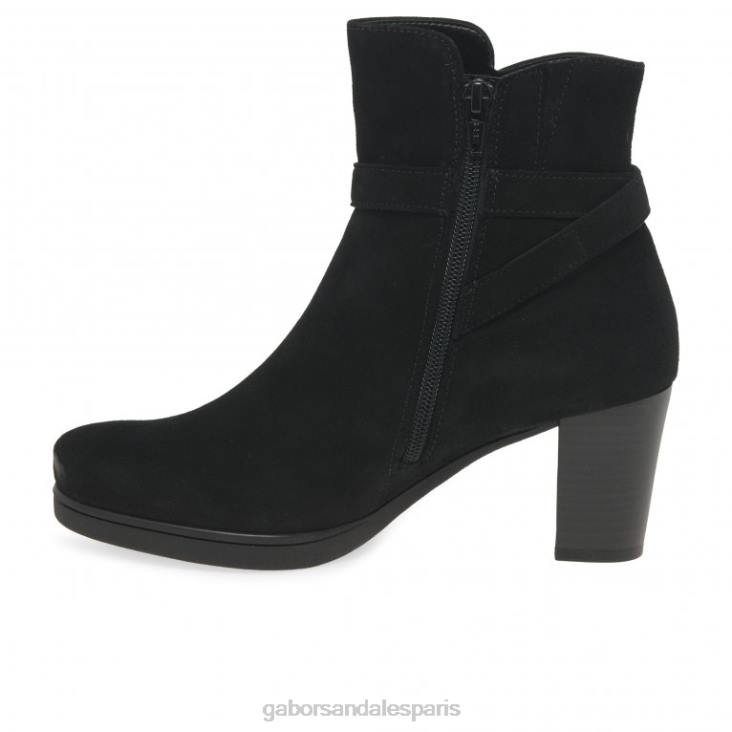 femmes Gabor Suède noir bottines vaad chaussure 4LHL194