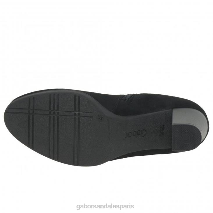 femmes Gabor Suède noir bottines vaad chaussure 4LHL194