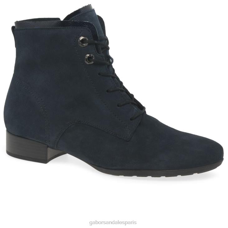 femmes Gabor daim bleu marine bottines bateau chaussure 4LHL215