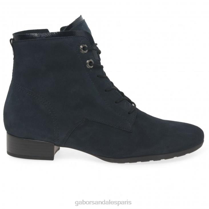 femmes Gabor daim bleu marine bottines bateau chaussure 4LHL215