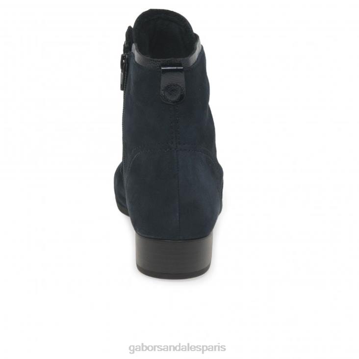 femmes Gabor daim bleu marine bottines bateau chaussure 4LHL215