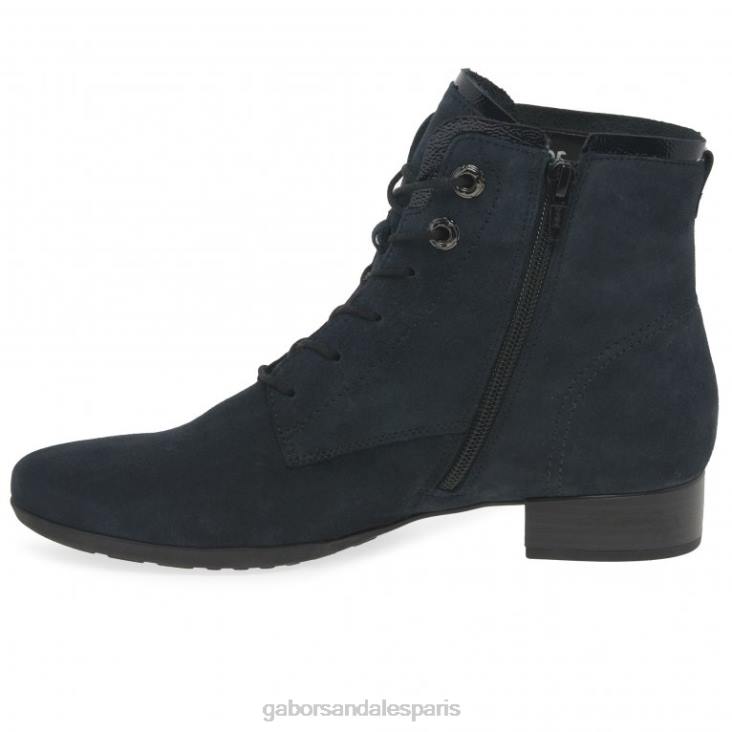 femmes Gabor daim bleu marine bottines bateau chaussure 4LHL215