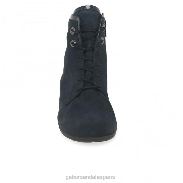 femmes Gabor daim bleu marine bottines bateau chaussure 4LHL215