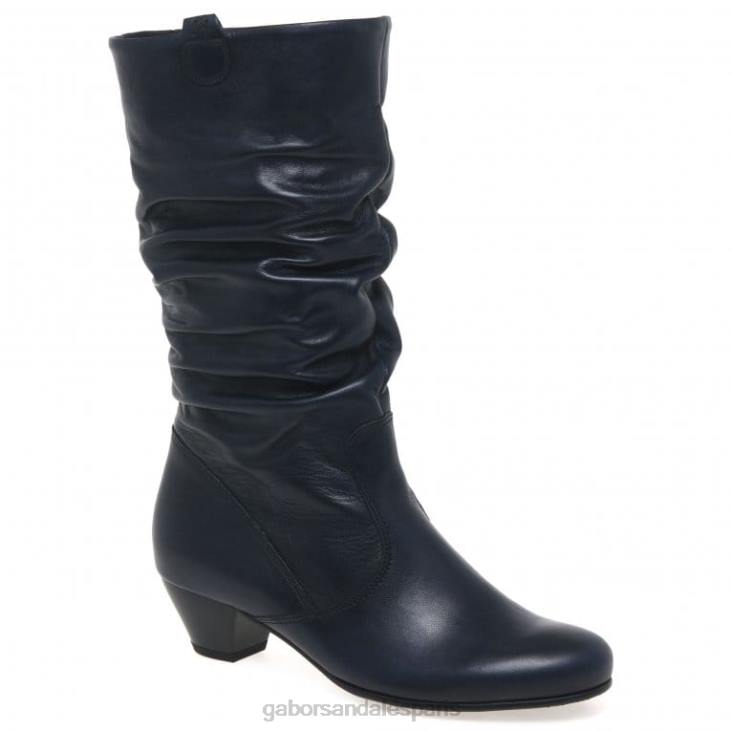femmes Gabor minuit bottes larges en cuir rachel chaussure 4LHL260