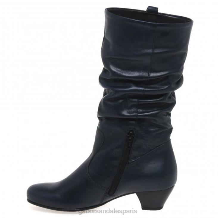 femmes Gabor minuit bottes larges en cuir rachel chaussure 4LHL260