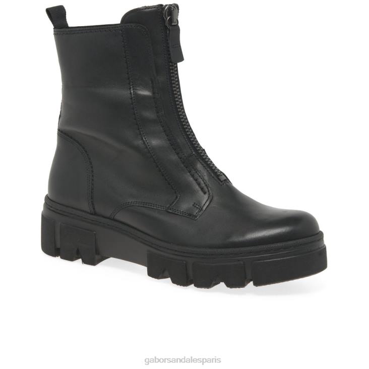 femmes Gabor noir botte de motard joy chaussure 4LHL242