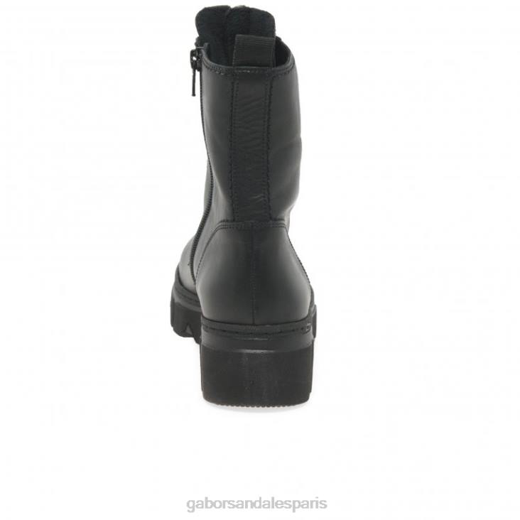 femmes Gabor noir botte de motard joy chaussure 4LHL242