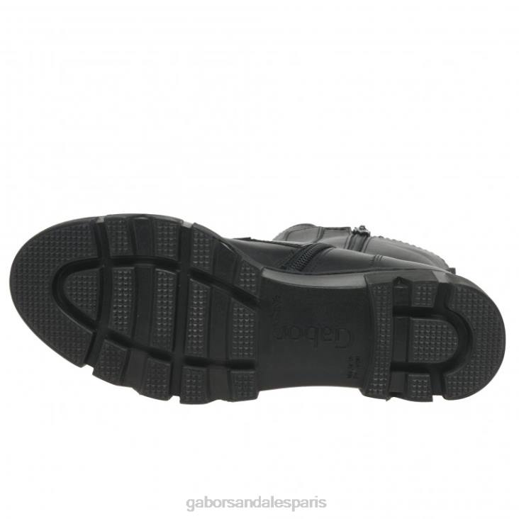 femmes Gabor noir botte de motard joy chaussure 4LHL242