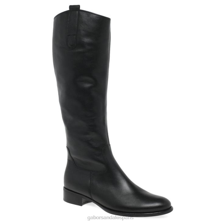 femmes Gabor noir bottes longues brook m mi-mollet chaussure 4LHL267