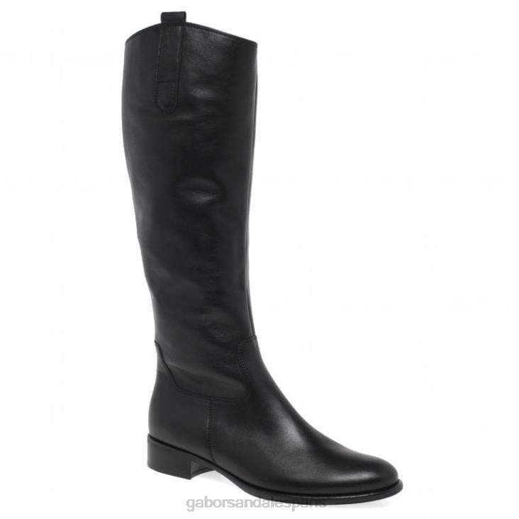 femmes Gabor noir bottes longues brook m mi-mollet chaussure 4LHL267