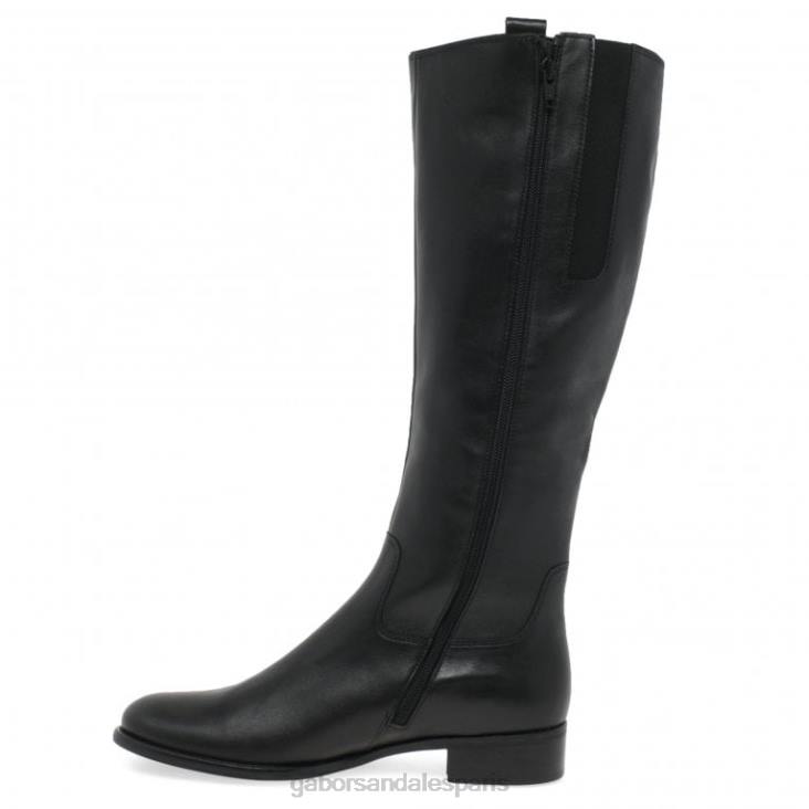 femmes Gabor noir bottes longues brook m mi-mollet chaussure 4LHL267