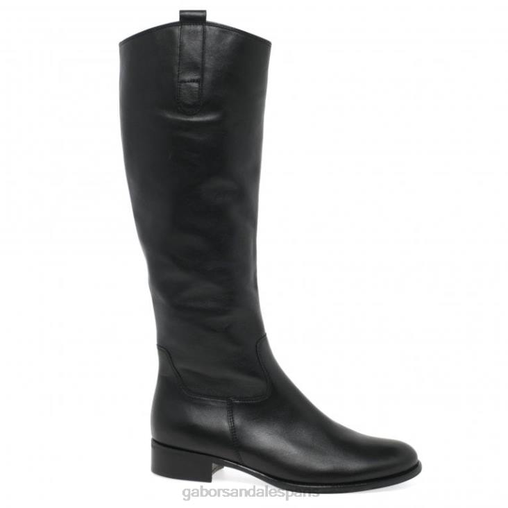 femmes Gabor noir bottes longues brook m mi-mollet chaussure 4LHL267