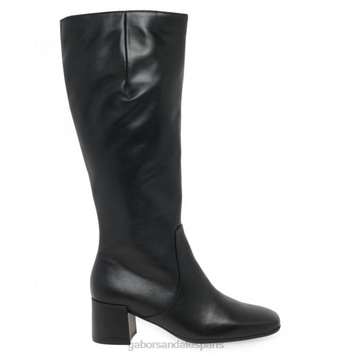 femmes Gabor noir bottes longues ergo l chaussure 4LHL282