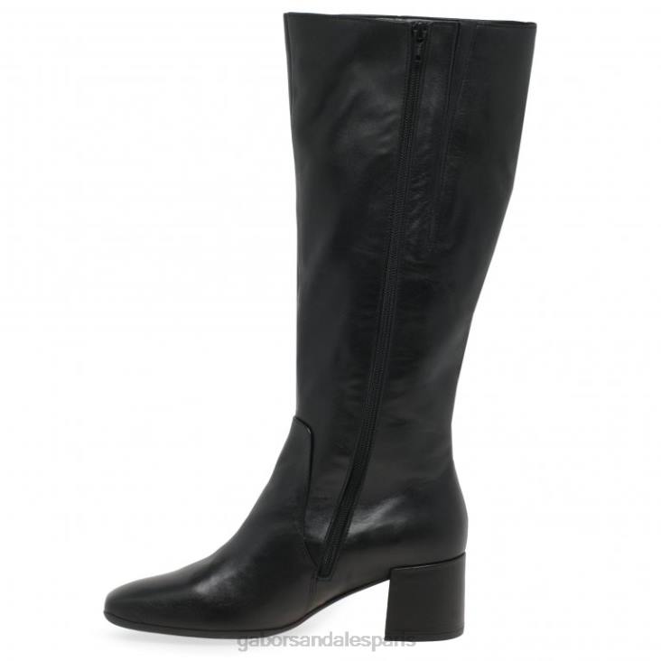 femmes Gabor noir bottes longues ergo l chaussure 4LHL282