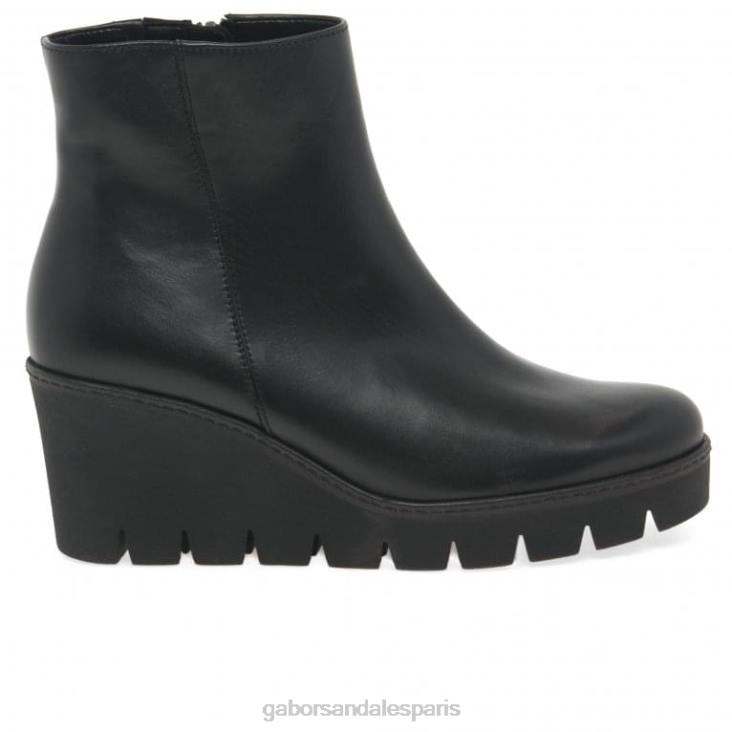femmes Gabor noir utopia - bottines à talons compensés épais chaussure 4LHL199